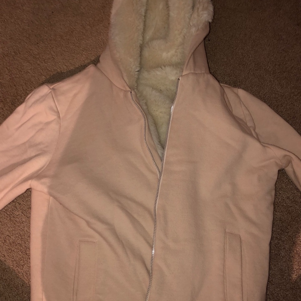 Light Pink Furry Hoodie